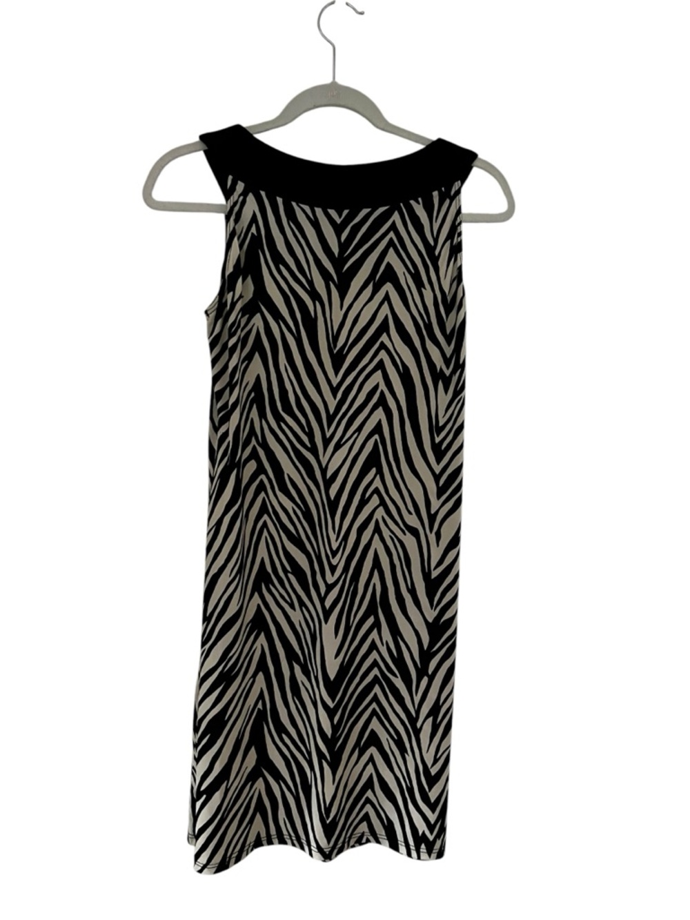 Tiana B. Black and White Zebra Women’s Midi Dress Size Small - Picture 2 of 3